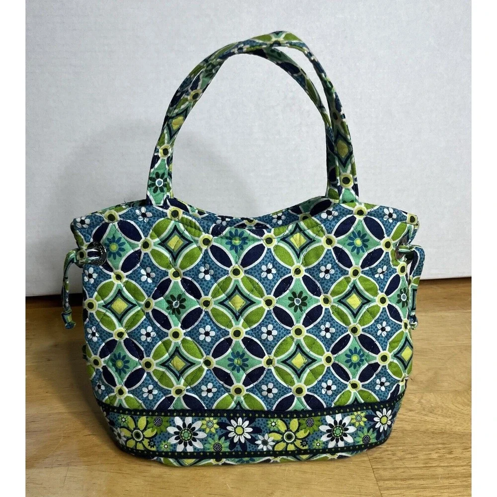 Vera Bradley Daisy‎ Small Handbag Purse Blue Green